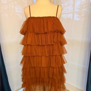 Mango Elegant Rust Dress